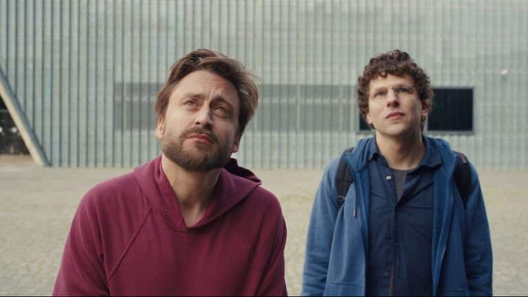 Kieran Culkin and Jesse Eisenberg in "A Real Pain"