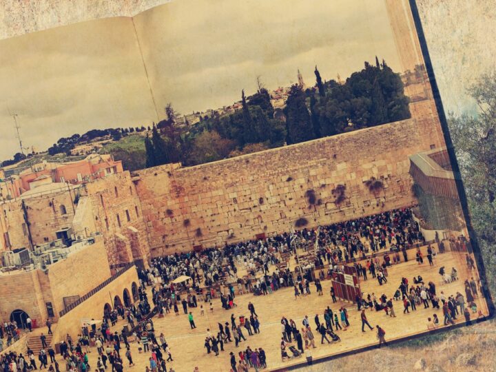 Jerusalem’s Western Wall pictured in a history book. Photo by Protasov AN via Shutterstock.com