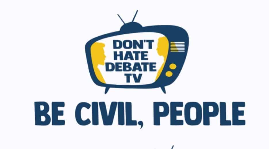 Don't Hate, Debate TV logo