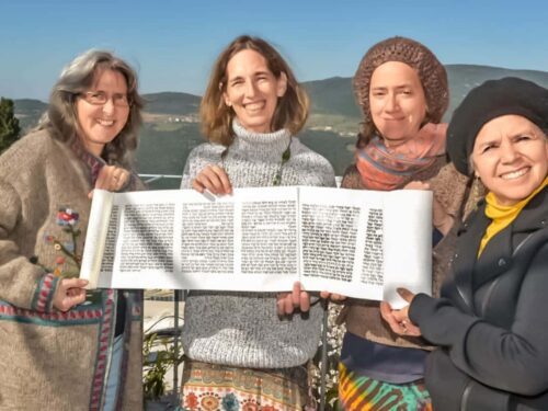 the sofrot from left to right: Alison Ofanansky, Susan Zahavi, Sheva Chaya Shaiman, Chaya Ben Baruch (courtesy)