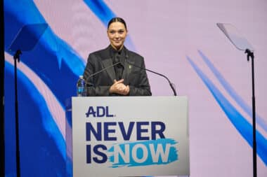 Gal Gadot at the ADL's "Never is Now" conference (Perry Bindelglass)