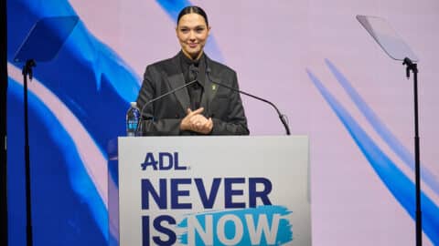 Gal Gadot at the ADL's "Never is Now" conference (Perry Bindelglass)