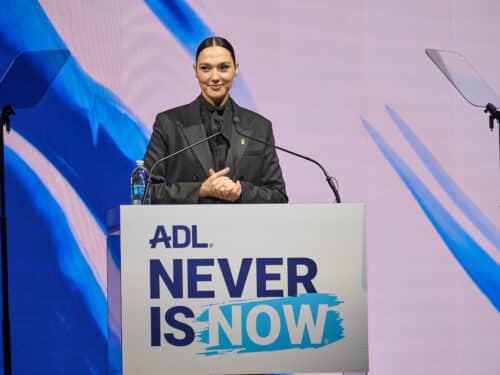 Gal Gadot at the ADL's "Never is Now" conference (Perry Bindelglass)