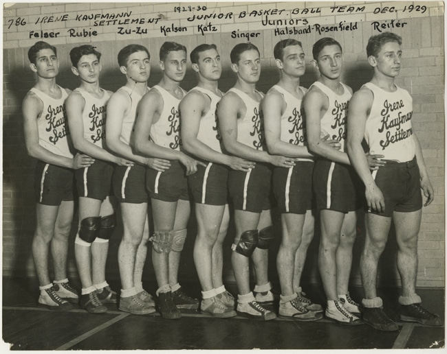 Irene Kaufmann Settlement, junior basketball team, Dec. 1929