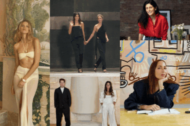 (From left to right) Shani Shemer, Becky Cooper and Bridget Yorston, Marc and Camila Freeman, Nili Lotan, and Ronny Kobo.