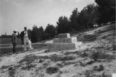 Laying of the cornerstones, 1918 (Avraham Melavsky, KKL-JNF Photo Archive)