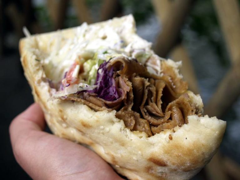 A shawarma sandwich
