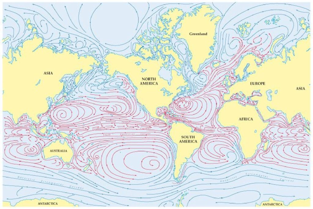 Map of sea currents by Rainer Lesniewski via Shutterstock.com