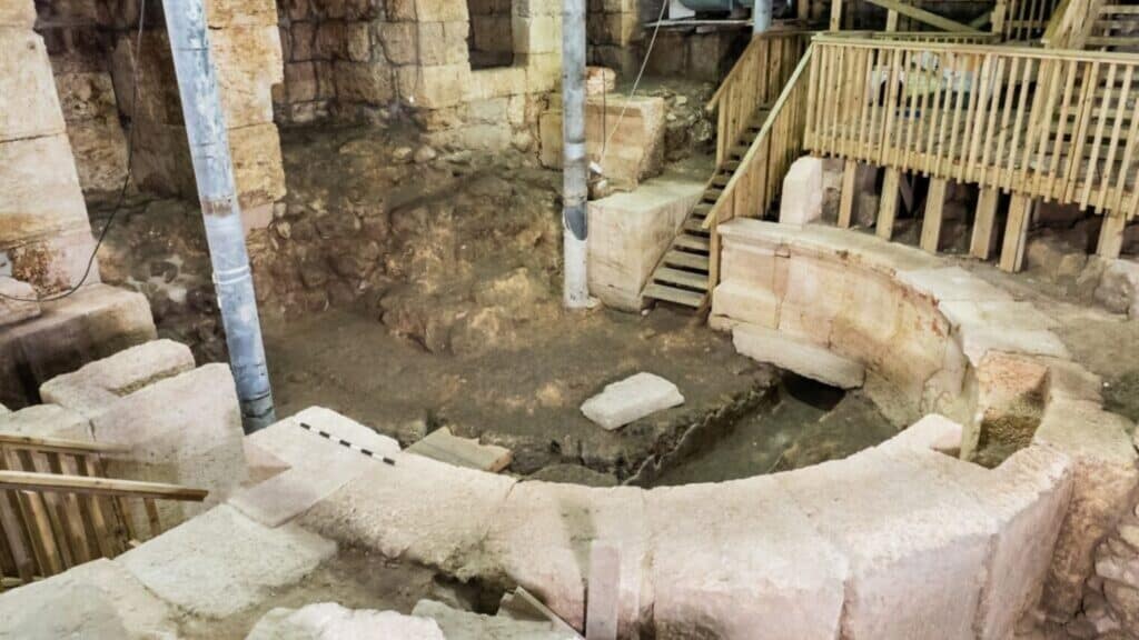 Excavations at Wilson’s Arch, under the Jerusalem Old City. Photo by Assaf Peretz/Israel Antiquities Authority