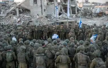 IDF Chief of Staff Lt. Gen. Eyal Zamir joins troops for to honor hostage Master Sgt. Ran Gvili after his body was recovered in Gaza City, on January 26, 2026. (Israel Defense Forces)
