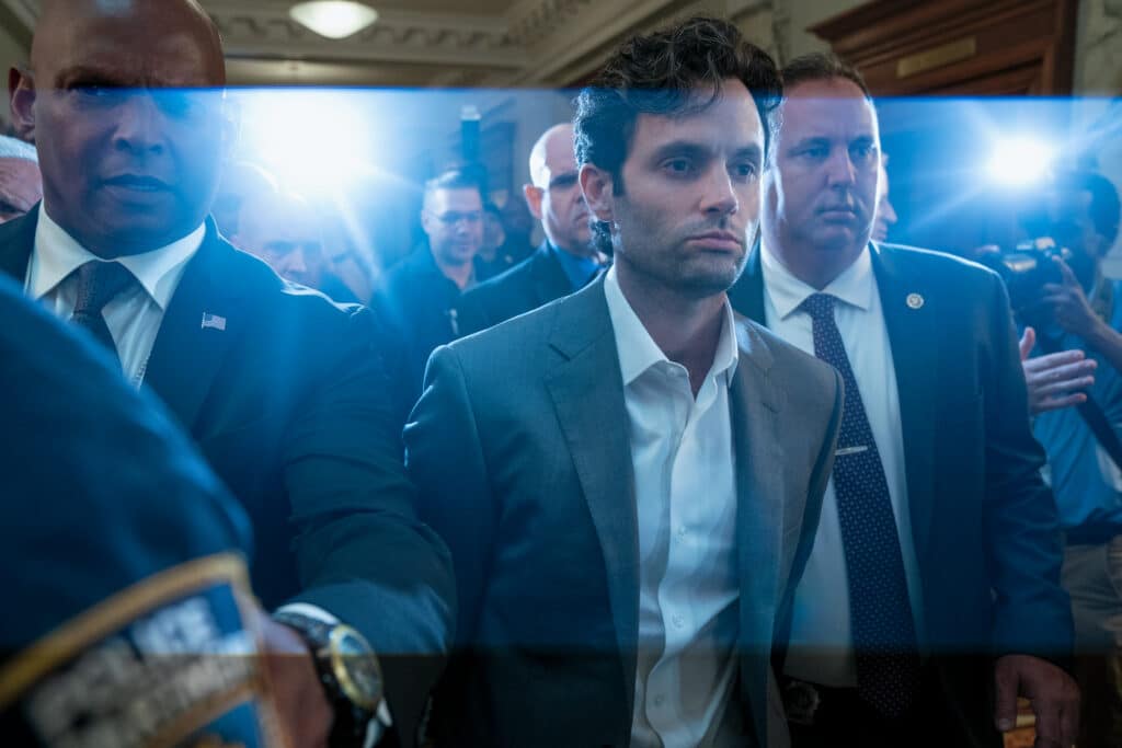 Penn Badgley as Joe Goldberg in episode 5010 of "You." (Netflix)