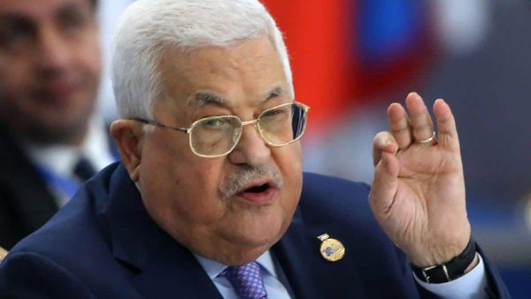 Palestinian President Mahmoud Abbas speaks during the pleary session of the 6th CICA Summit on October 13, 2022 in Astana, Kazakhstan. (Photo by Getty Images)
