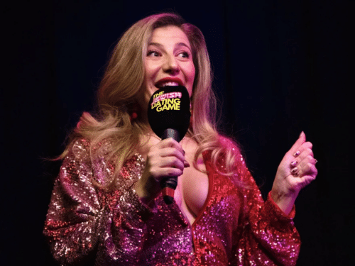 Linnea Sage hosting The Jewish Dating Game (courtesy)