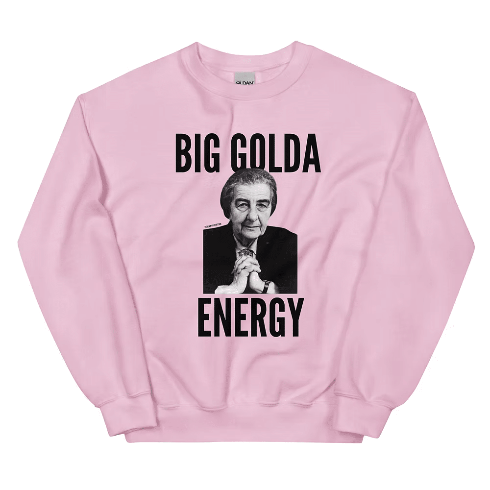 Big Golda Energy crewneck (Amy Albertson)