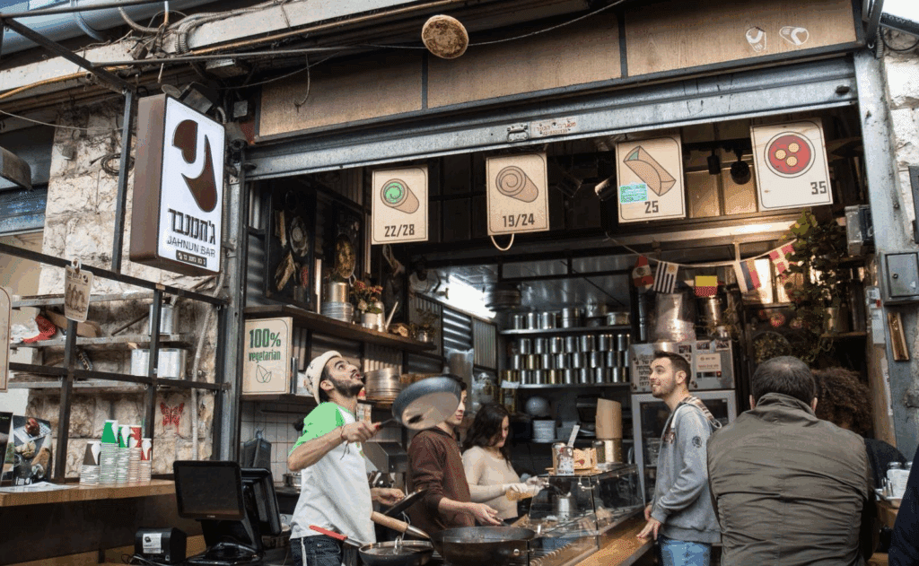 Watch the chefs at Jahnun Bar flip the Yemenite dough high in the sky. Photo via Facebook